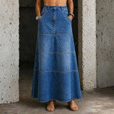 Sabina | Denim krilo srednje dolžine