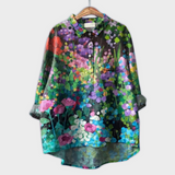 Alenka | Ročno izdelana ženska bluza s cvetličnim dizajnom