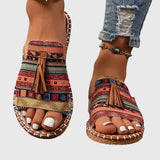 AURA | Boho sandali s pomponi Nathalie