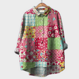 Alenka | Ročno izdelana ženska bluza s cvetličnim dizajnom