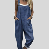 Kombinezon z naramnicami Jeansblau z strukturiranimi pikami