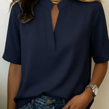 Sara – Elegantna šifonska bluza z V-izrezom