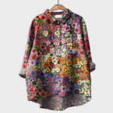 Alenka | Ročno izdelana ženska bluza s cvetličnim dizajnom