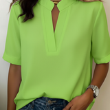 Sara – Elegantna šifonska bluza z V-izrezom