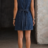 Neža | Sproščena denim obleka