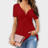 Lara | T-Shirt z V-izrezom