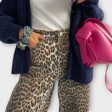 Lea | Vintage jeans z leopardjim vzorcem