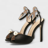 Sara | Visokokakovostni udobni svilen peep-toe