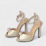 Sara | Visokokakovostni udobni svilen peep-toe