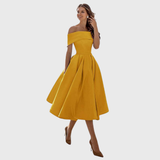 Zala | Šik off-the-shoulder drapirano maksi obleko