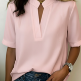 Sara – Elegantna šifonska bluza z V-izrezom