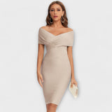 Karla | Elegantna obleka z V-izrezom