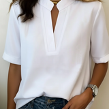 Sara – Elegantna šifonska bluza z V-izrezom