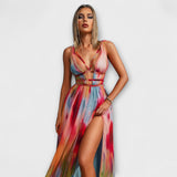 Veronika | Slikano Maksi Obleko