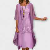Eva | Elegantna dvodelna chiffon obleka