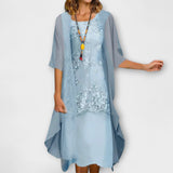 Eva | Elegantna dvodelna chiffon obleka