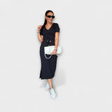 Sara | Eleganten top z V-izrezom in krilo