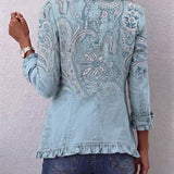 Julija | Vintage jakna s paisley vzorom in naborki