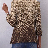 Vita | Jakna z naborki in leopardjim vzorcem