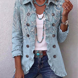 Julija | Vintage jakna s paisley vzorom in naborki